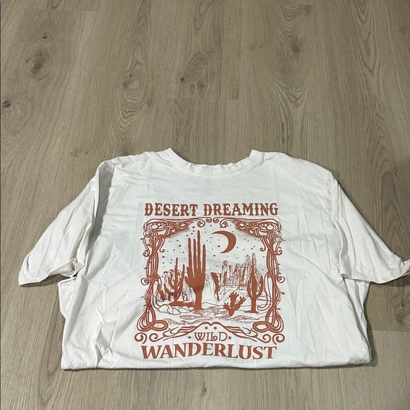 Organic Generation Tops - Wild Wanderlust White Graphic Tee